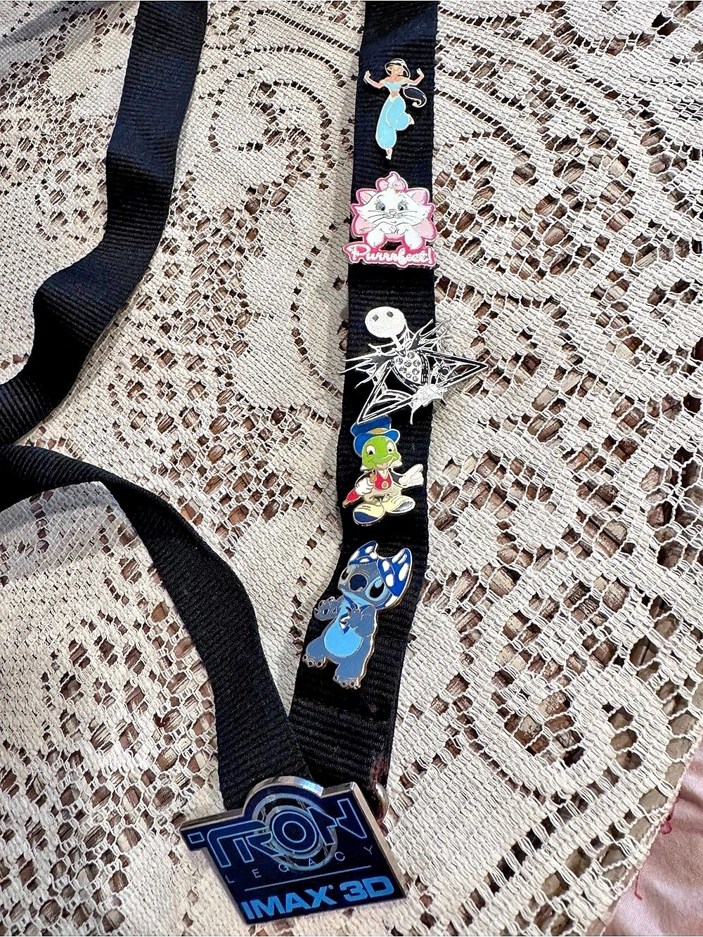 Disney Tron Legacy IMAX 3D lanyard Character Charm Lanyard Black & Blue
